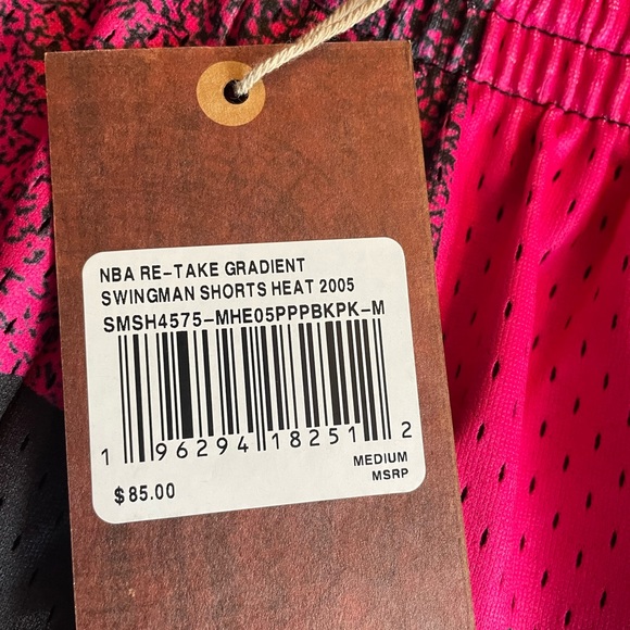 Miami Heat NBA Mitchell & Ness Swingman Basketball Shorts Size Medium - Picture 6 of 7